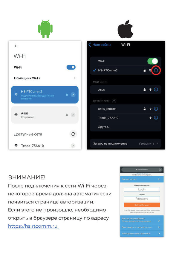 Инструкция абонента